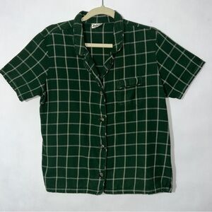 Pact 100% Organic Cotton Mountain View Check Plaid Flannel Pajama Top PJ Small